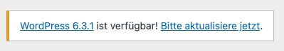 WordPress Update verfuegbar