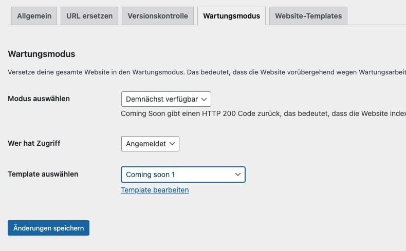Coming soon Modus aktivieren Elementor Pro